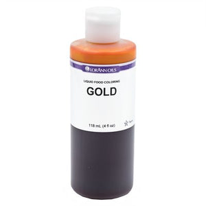 Gold Liquid Food Colour - Liquid Food Colouring - 4 oz - 1 Gallon