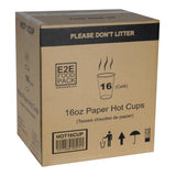 16 oz Coffee Hot Drinks Paper Cups, Elegant Cafe Print Design, Canadian Supplier and Distributor