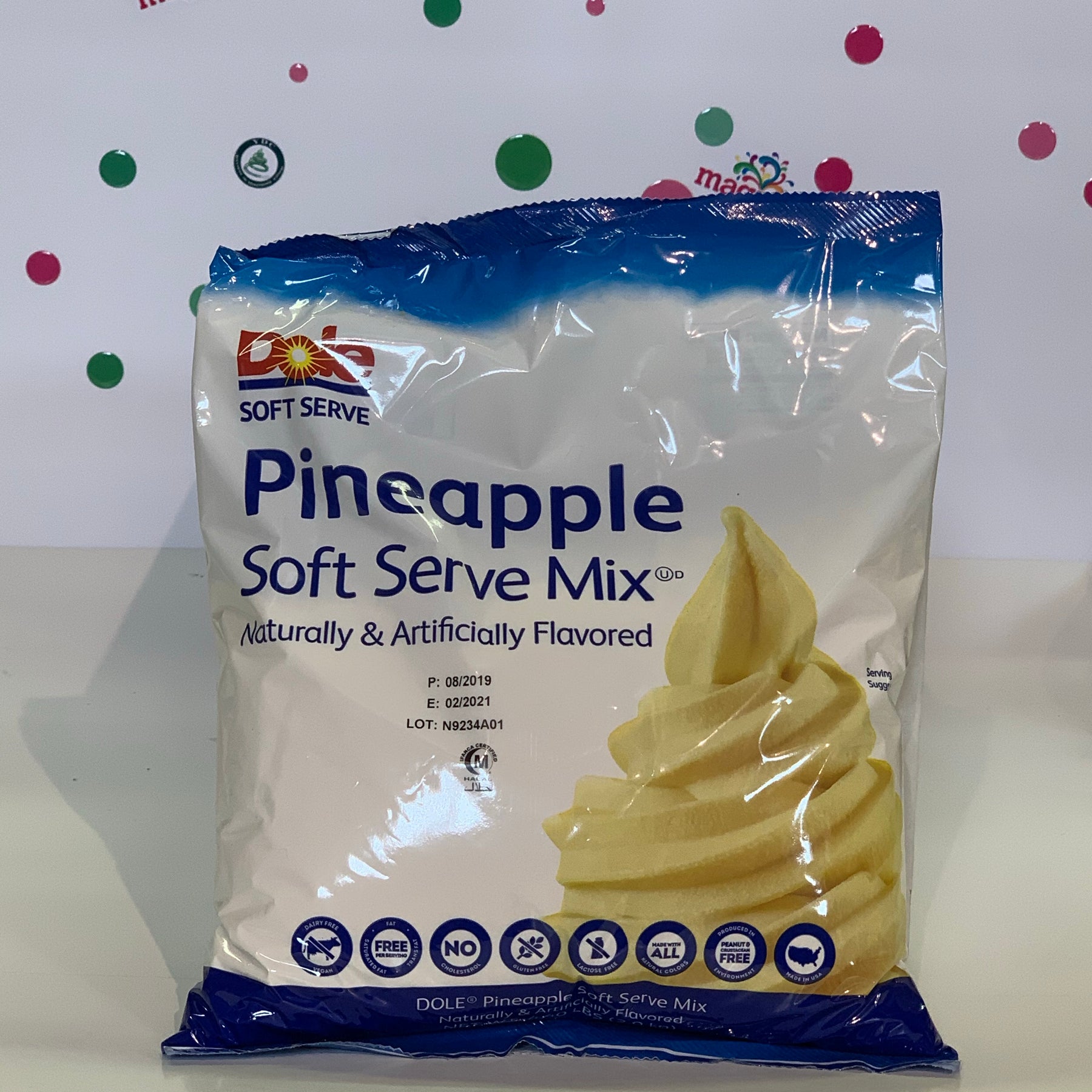 Dole Pineapple Soft Serve Mix 4.4 Lbs. Bag Case (4 X 4.4lb Bags