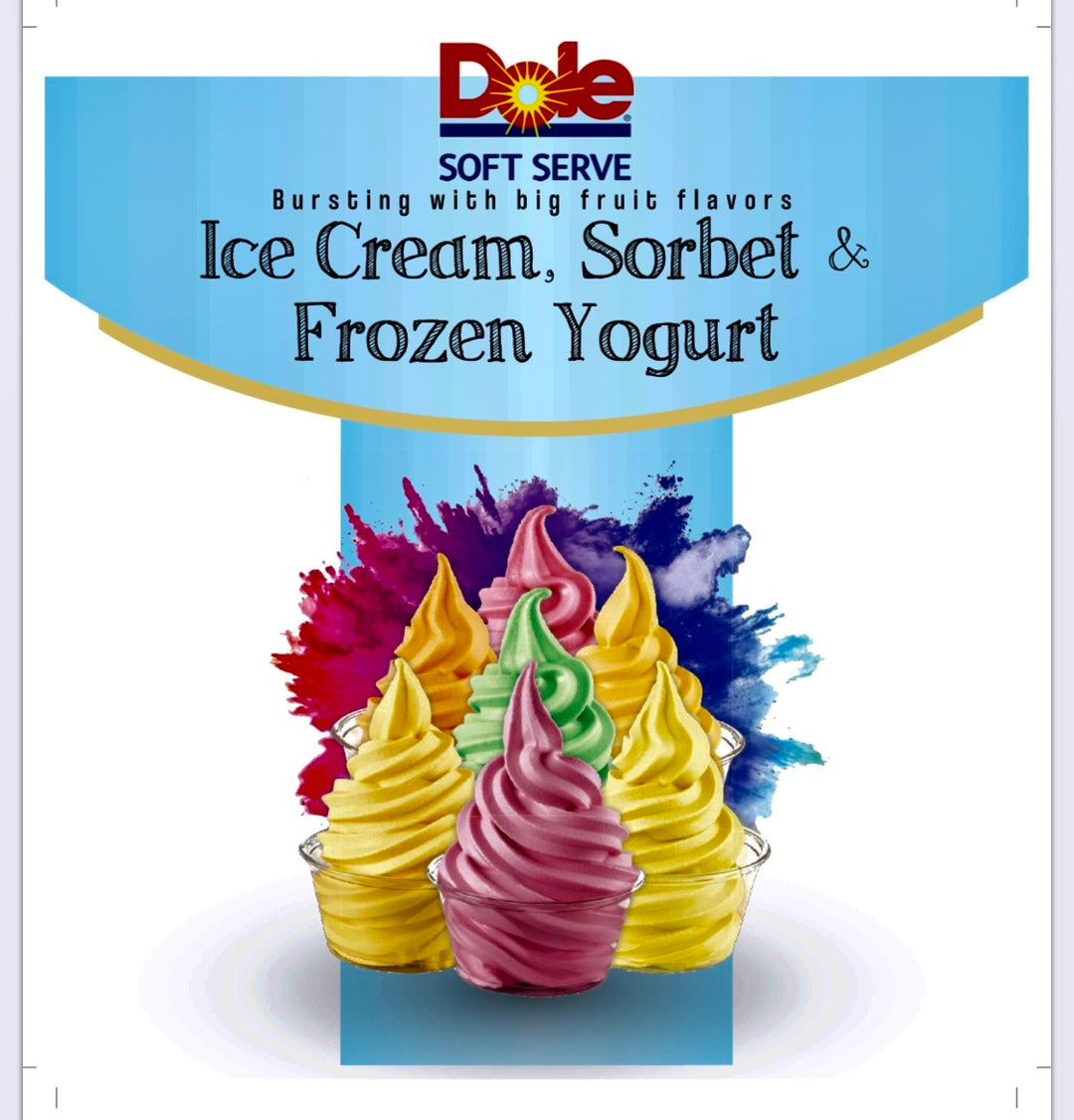 Dole Ice Cream, Sorbet and Frozen Yogurt Mix