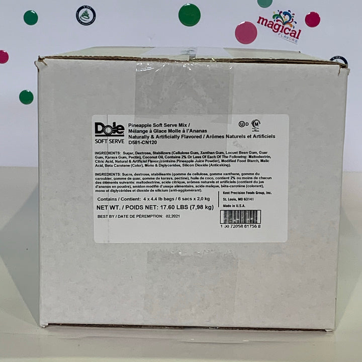 Dole Pineapple Soft Serve Mix - 4.4 Lbs. Bag - Case (4 X 4.4lb Bags)
