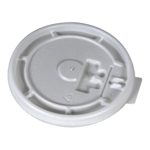 White Tear Tab Hot Lid ( for 10, 12, 16 and 20 oz Hot cups) 1000 lids