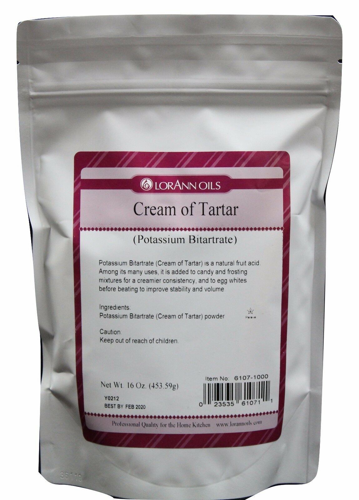 Cream of Tartar (Potassium Bitartrate) Specialty Ingredients 16 oz