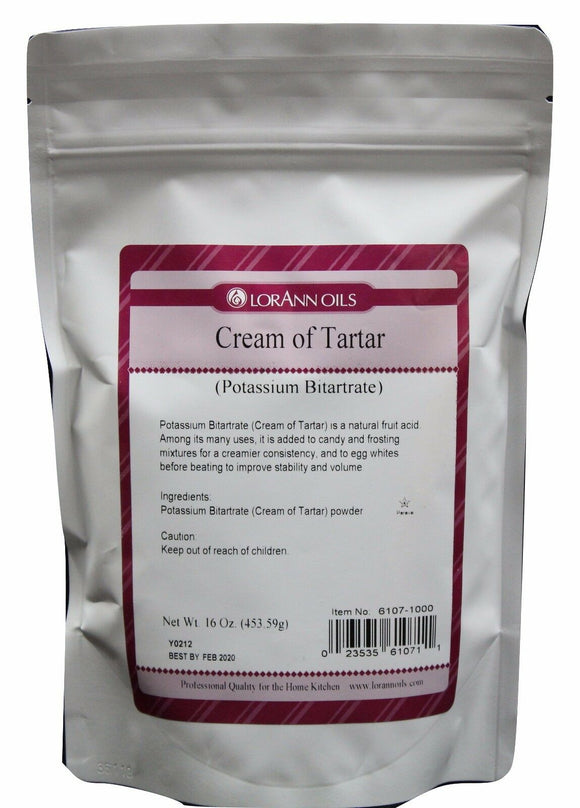 Cream of Tartar (Potassium Bitartrate) - Specialty Ingredients -16 oz. Bag