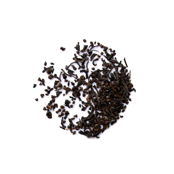 Leaves of Pyramid Tea Bags - Organic Assam Breakfast - English Breakfast Black Tea - Genuine Tea Company - Toronto - Canada