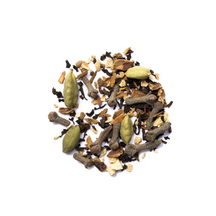 Leaves of Pyramid Tea Bags - Organic Masala Chai Black Tea - Genuine Tea Company - Toronto - Canada