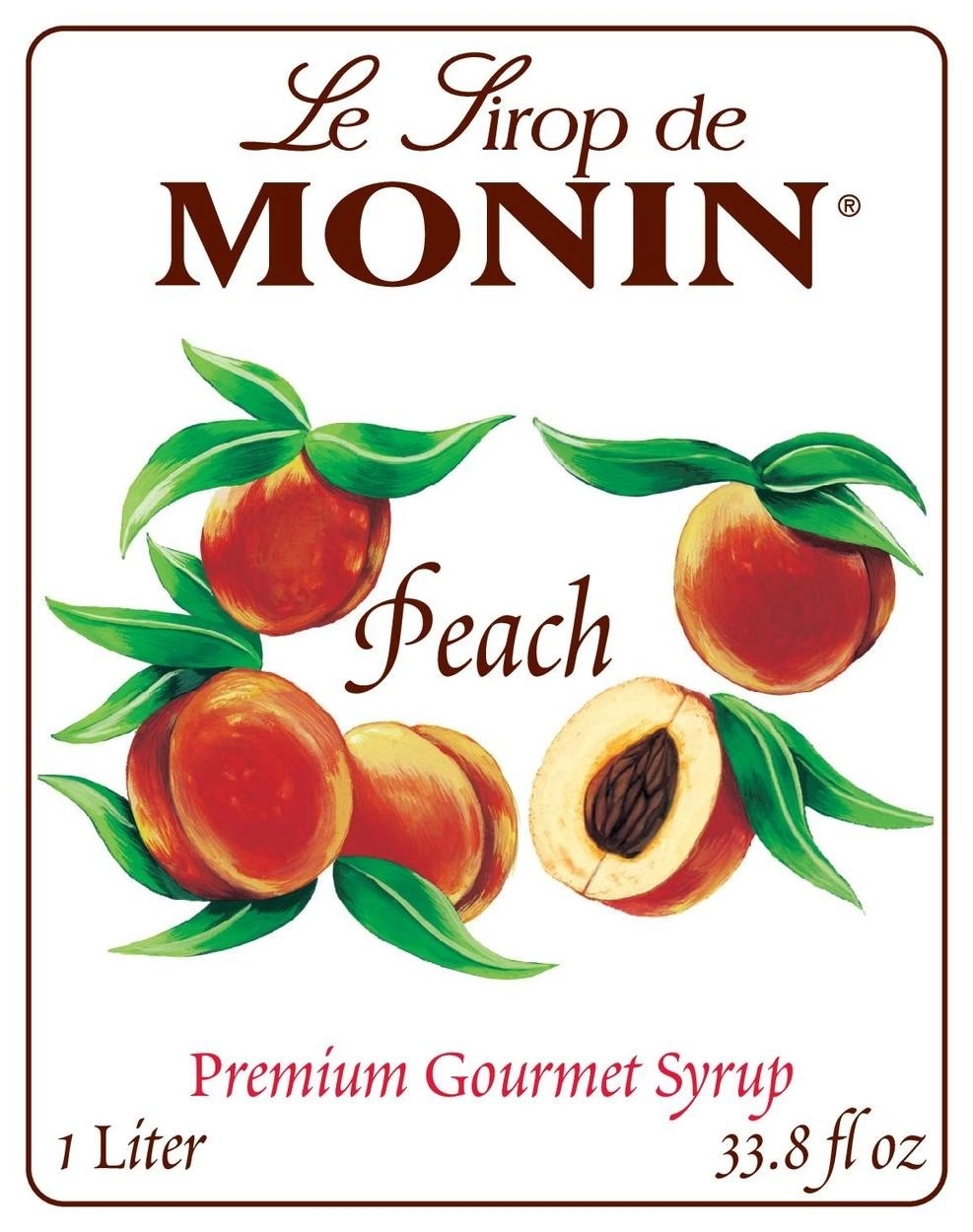 Peach - Monin - Premium Syrups and Flavourings - Canada