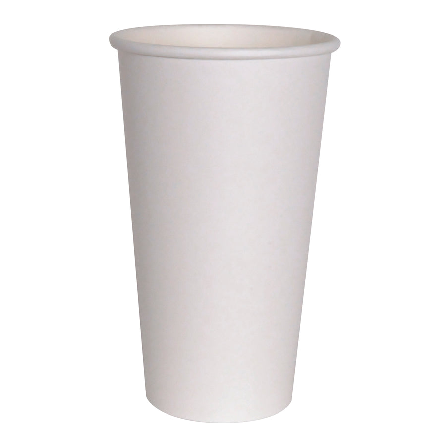 20 oz White Hot Drinks Paper Cups (500 cups)