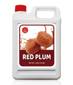 Red Plum Fruit Puree Syrup for Bubble Tea, Smoothies, Cocktails 5KG (11 Lbs) Jar