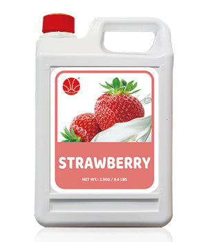 Strawberry Fruit Puree Syrup for Bubble Tea, Smoothies, Cocktails 5KG (11 Lbs) Jar